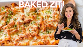 Baked ZITI Recipe  Easy PASTA CASSEROLE [upl. by Greta667]