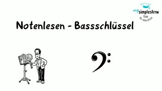 Musiktheorie Notenlesen im Bassschlüssel [upl. by Combs]