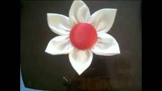 TUTORIAL como hacer una flor en tela [upl. by Safoelc]