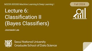 MLDL Lecture 6 Classification II Discriminant Analysis [upl. by Pettiford]