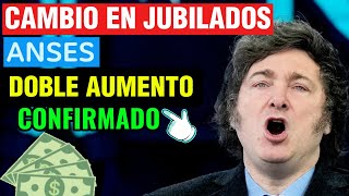 👉CAMBIO EN JUBILADOS 💲Doble Aumento💲 para la Mínima y Haberes Medios de ANSES 💵 [upl. by Assilam858]