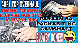 4HF1 TOP OVERHAUL PART 12PAANO IKABIT NG TAMA ANG PISTON AT PISTON RINGTIPS AND TUTORIAL [upl. by Osher]