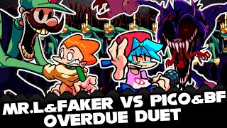 FNF  MR LampFaker Vs PicoampBF  OverDue DUET  Marios Madness V2  ModsHardGameplay [upl. by Tania644]