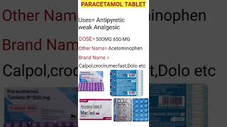 Paracetamol tablet uses in hindi [upl. by Seldun609]