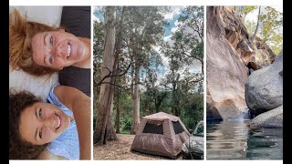 BEST CAMPING spot on the GOLD COAST AUSTRALIA including our vegan meals and a secret waterhole [upl. by Tybie]