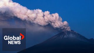 Mexico volcano Residents in ashcovered towns on high alert as Popocatepetl intensifies [upl. by Anaujd517]