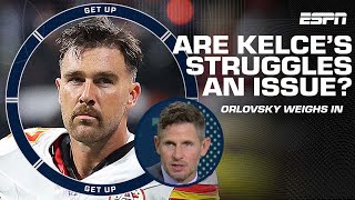 Dan Orlovsky pinpoints why Travis Kelce is struggling this season 👀  Get Up [upl. by Inge597]