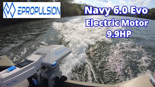 ePropulsion 2021 Navy 60 EVO Electric Outboard Motor Unboxing Install and UNBIASED Review [upl. by Ximena]