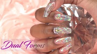 Acrylic Nails Tutorial  Acrylic Nails for Beginners  Dual Forms with Acrylic  How To Glass Nails [upl. by Aisyat]