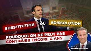 Destitution ou Dissolution  pourquoi on ne peut pas continuer encore 4 ans avec Macron [upl. by Clarine]