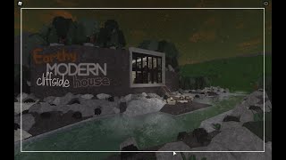 Bloxburg speedbuild Modern Cliffside House  Part one [upl. by Lek916]