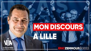 Mon discours de soutien à Eric Zemmour au meeting de Lille [upl. by Esinet]