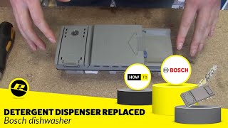 How to Replace the Dishwasher Detergent Dispenser on a Bosch Dishwasher [upl. by Dagny779]