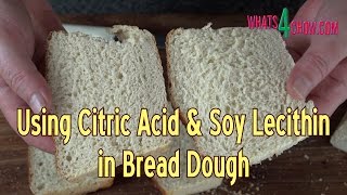 Baking Bread using Citric Acid and Soy Lecithin  using Dough Enhancers in Bread Baking [upl. by Sugden]