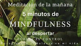 Meditación de la mañana SUELTA el CONTROL 🍃☀️  5 minutos MINDFULNESS [upl. by Lenrad]