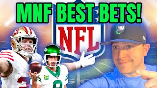 MONDAY NIGHT FOOTBALL BETS BETS PICKS amp PREDICTIONS JETS vs 49ers BEST NFL BETS amp PROPS [upl. by Nihahs833]