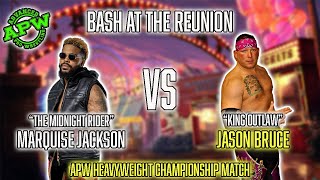 quotThe Midnight Riderquot Marquise Jackson vs quotKing Outlawquot Jason Bruce APW Heavyweight Championship [upl. by Anneg]