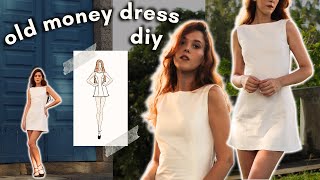 how to make a dress w princess seams  OLD MONEY AESTHETIC DIY pattern making  sewing tutorial [upl. by Venterea]