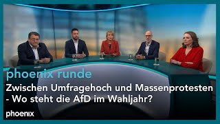 phoenix runde Zwischen Umfragehoch und Massenprotesten  Wo steht die AfD im Wahljahr  22022024 [upl. by Otrebide]