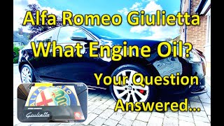 Alfa Romeo Giulietta What Engine Oil Should I Use [upl. by Anilasor999]