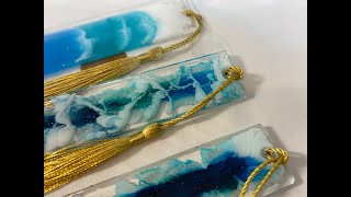 245  Resin Art  Stunning Bookmarks Simple amp Eye Catching  Under the Sea Vibes [upl. by Nednil]