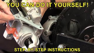 How to properly shim and adjust a gm starter and fix that loud grinding noise [upl. by Scrivens]