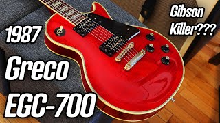 Greco EGC700 Japanese Les Paul Custom Copy  Gibson Killer [upl. by Selrhc417]