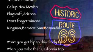 Route 66  Nat King Cole  with Lyrics [upl. by Giorgia783]