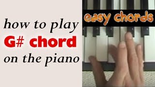 G Chord Piano  how to play G sharp major chord on the piano [upl. by Benoite]