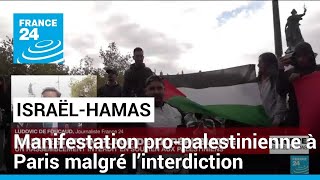 Des centaines de personnes à la manifestation propalestinienne à Paris malgré l’interdiction [upl. by Hook417]