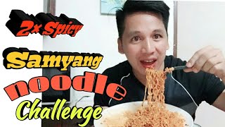 Samyang Noodles Challenge 2x Spicy eating show [upl. by Rhodie]