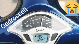 Vespa Primavera 50  2T  Top Speed Gedrosselt vs Ungedrosselt  Tuning [upl. by Dorisa]