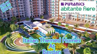 Italian Theme Homes Puranik Abitante Flore Bavdan  2BHK Sample Flat Tour  BookMyVastu [upl. by Valerle]