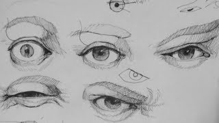 Pen amp Ink Drawing Tutorials  How to draw realistic eye expressions [upl. by Ettevroc]