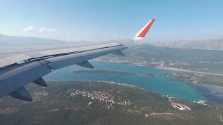 Заход на посадку в Тивате Landing at Tivat TIV [upl. by Itak777]