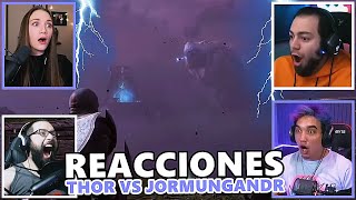 REACCIONES A JORMUNGANDR VS THOR  God of War Ragnarok [upl. by Ahsikrats]