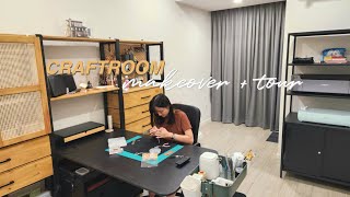 Craft Room Makeover amp Tour l Organizing with Ikea Daiso amp Shopee products [upl. by Yatnahc855]