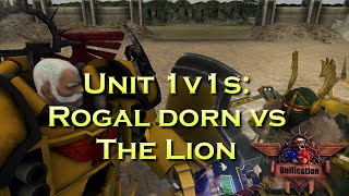 Dawn of War Unification Mod v6925  Primarch Rogal Dorn vs Primarch Lion ElJonson  WH 40K [upl. by Retha]