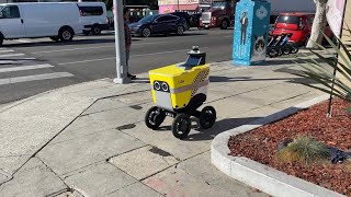 Postmates Robot Lola Training For Autonomous Food Delivery [upl. by Teirtza]