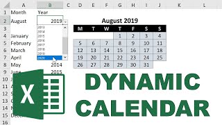 How to make a dynamic calendar in excel [upl. by Alamat]