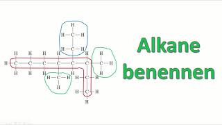 Alkane benennen in 4 einfachen Schritten  Kurz an einem Beispiel erklärt [upl. by Chobot]