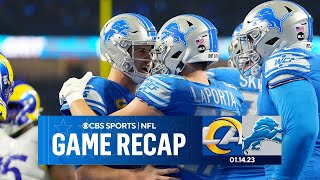 Goff BESTS Stafford Lions win 1st PLAYOFF GAME since 1991  Game Recap  CBS Sports [upl. by Emil]