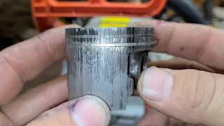 How to port a chainsaw part 13 Piston inspections what to look for during break in [upl. by Moore690]