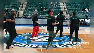 Cowboy Boogie Line Dance Performs at TexLegends basketballgame [upl. by Eemyaj]