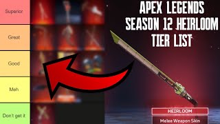 Apex Legends HEIRLOOM TIER LIST Season 12 [upl. by Jonny]