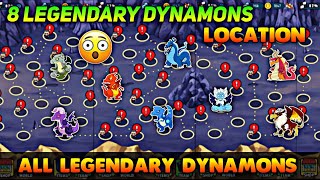 8 legendary dynamons location in dynamons world  new legendary cave world in dynamons world [upl. by Brandt144]