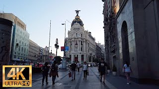 WALK 4K CALLE MONTERA GRAN VIA PLAZA DEL SOL MADRID NUEVA NORMALIDAD COV19 ESPAÑA🇪🇸 [upl. by Clemmie184]