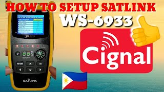 SATLINK WS6933 Setup  For CIGNAL SET TOP BOX [upl. by Hinkel338]