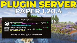 How To Make a Minecraft Server with Plugins Paper 1204 Server [upl. by Merfe183]