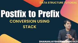 Postfix to Prefix conversion using Stack  Data Structure Tutorial [upl. by Camella]